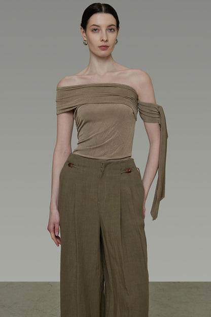 Bean Green Slim Knit Top