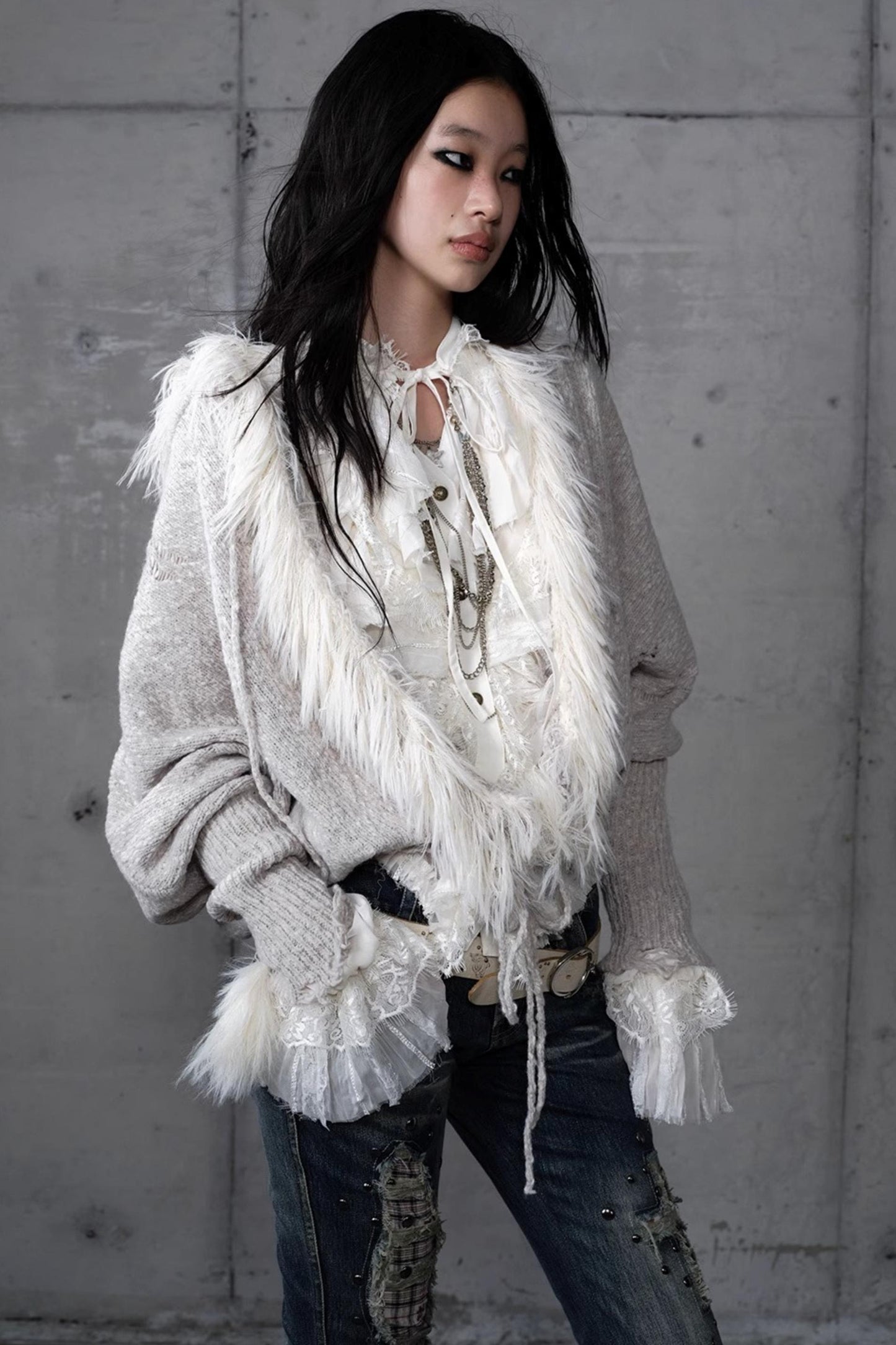 Lazy Vintage Hooded Sweater Coat