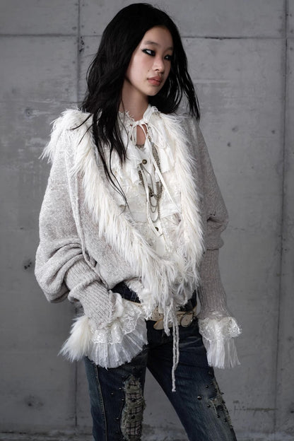 Lazy Vintage Hooded Sweater Coat