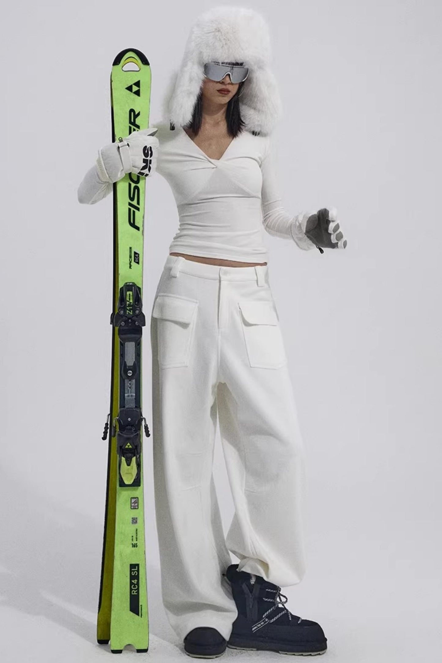 Chest Twist Pleated Winter Top