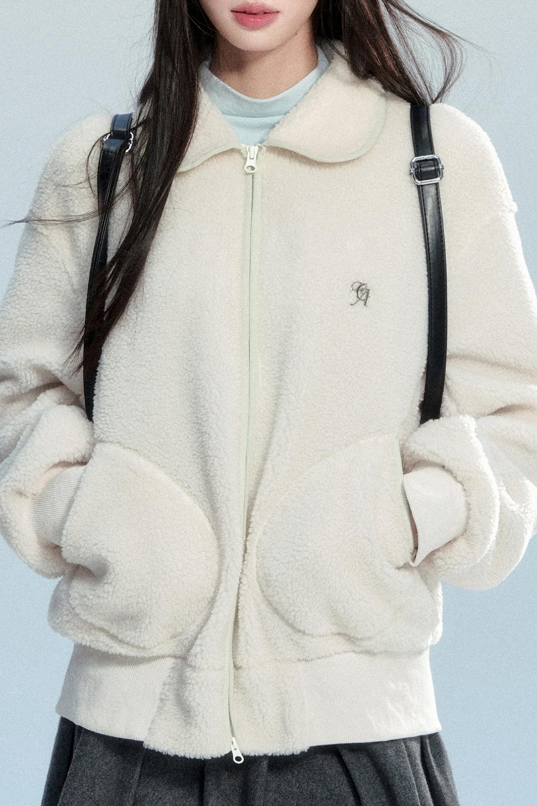 Retro Doll Collar Wool Jacket