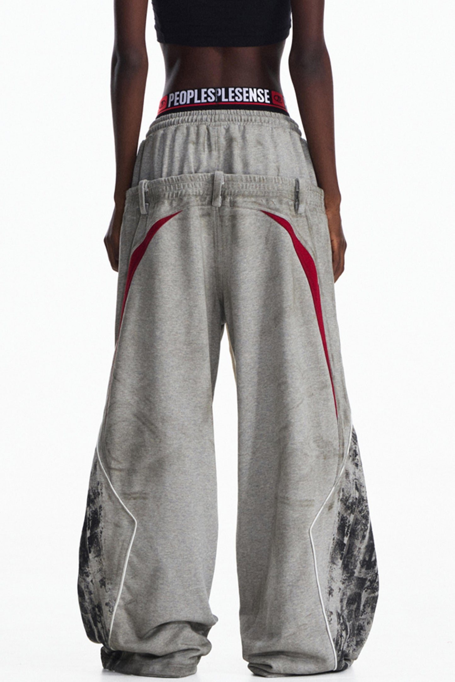 Sense Distressed Wide-Leg Pants