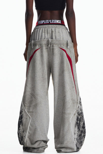 Sense Distressed Wide-Leg Pants