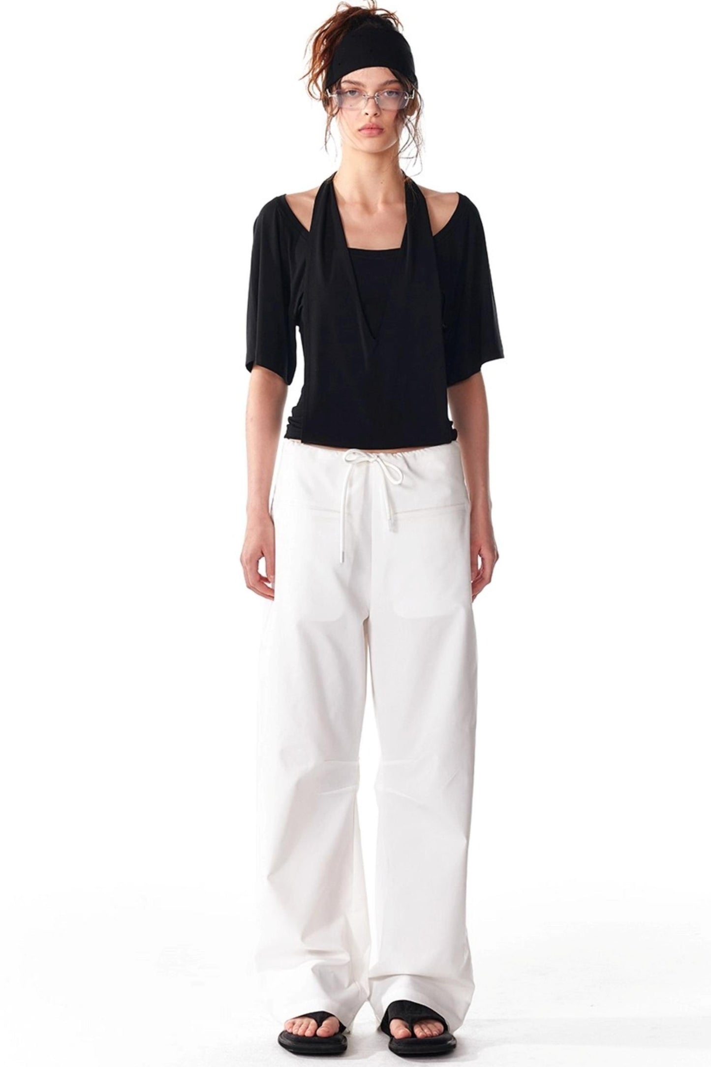 Soft Skin-Friendly Halterneck Stretch T-Shirt