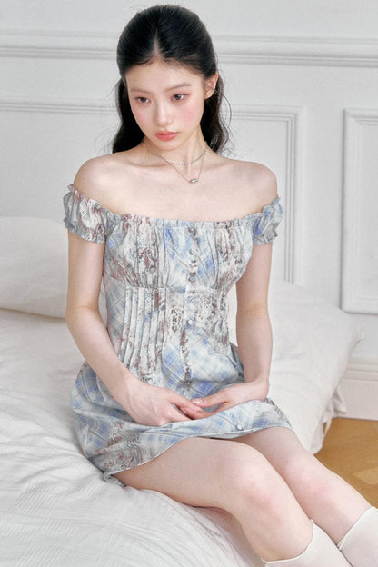 Retro French Plaid A-Line Dress