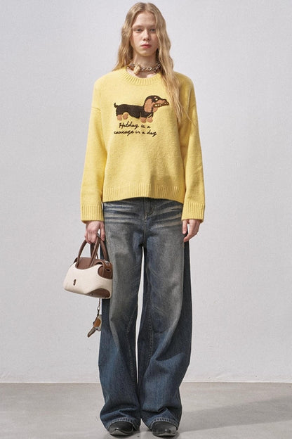 Dachshund Knit Sweater