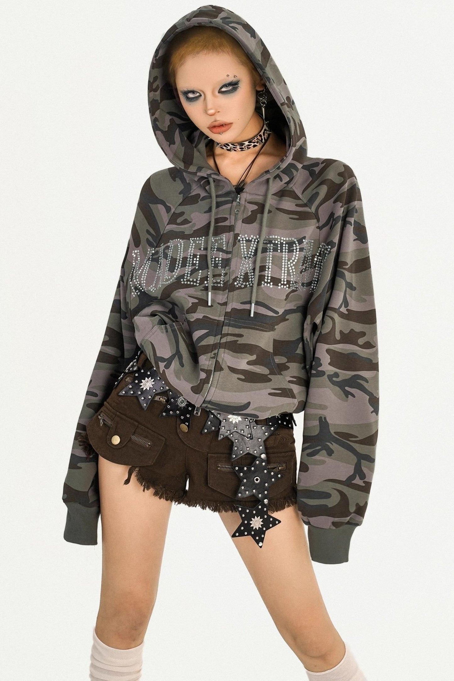 American Vintage Camouflage Hooded Sweatshirt