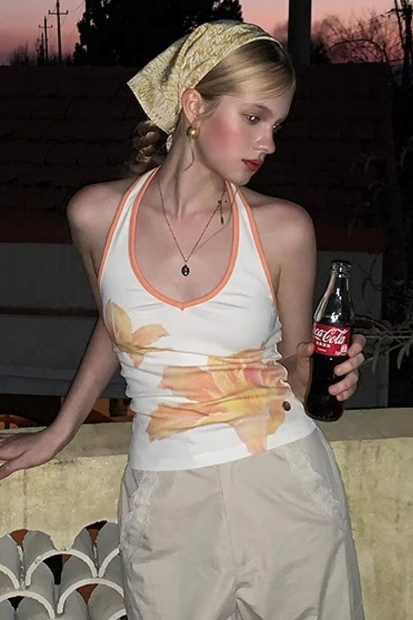 Sunset Floral V-Neck Camisole