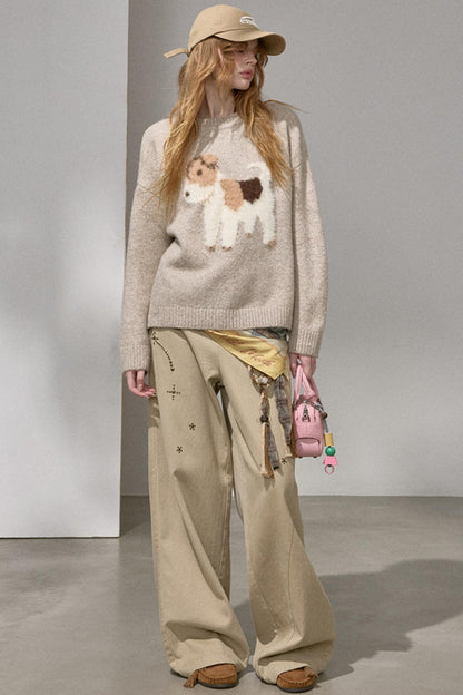 Plush Puppy Jacquard Puppy Top