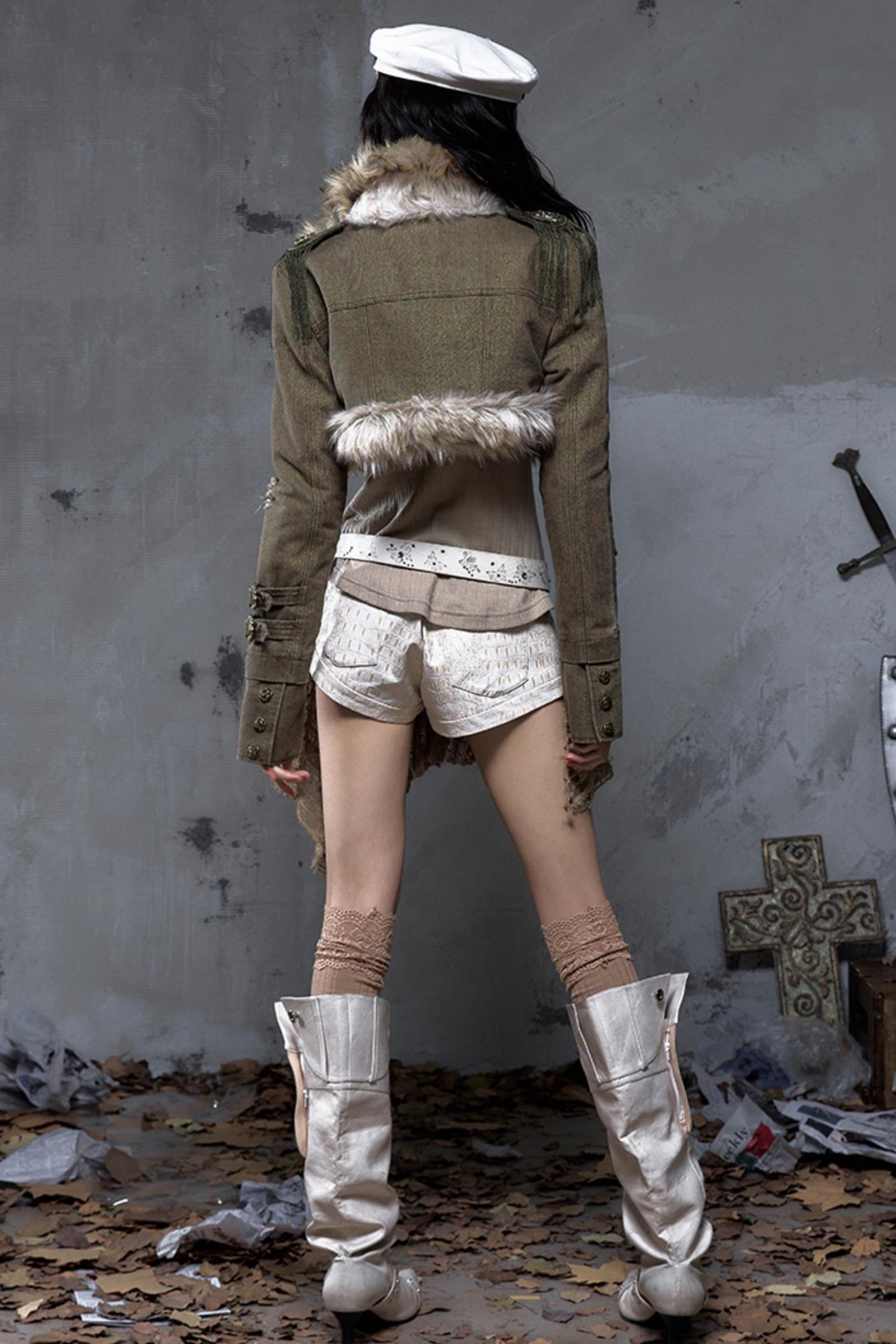 Retro Gold Thread Denim Jacket