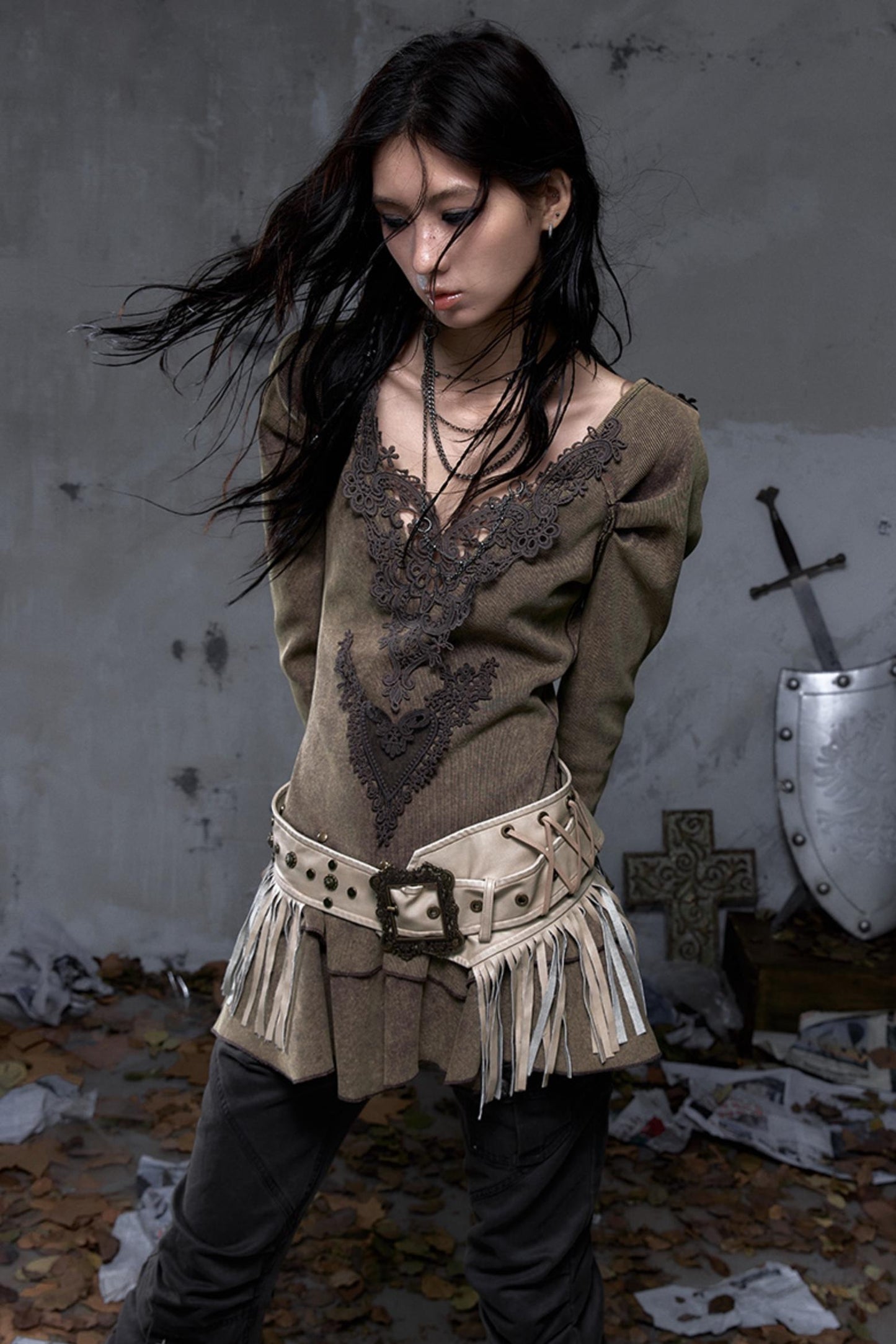 Palace Deep V-Neck Knitted Dress