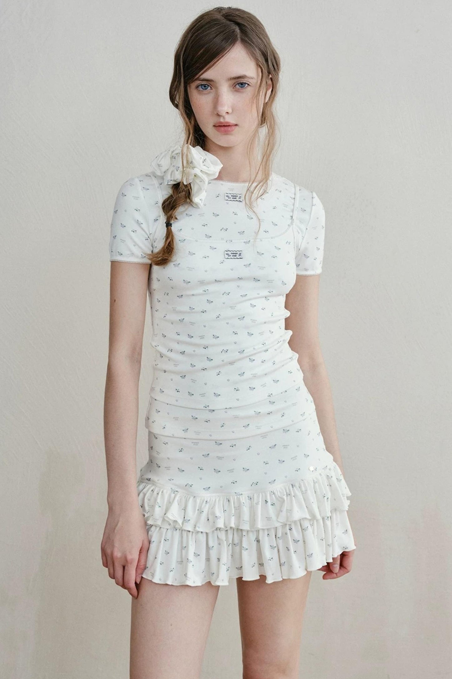 Floral Ruffled Cake Skirt