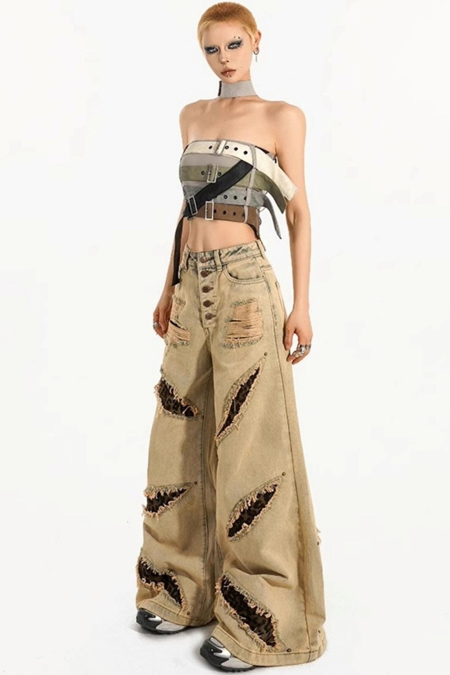 Cool Punk Bustier Top