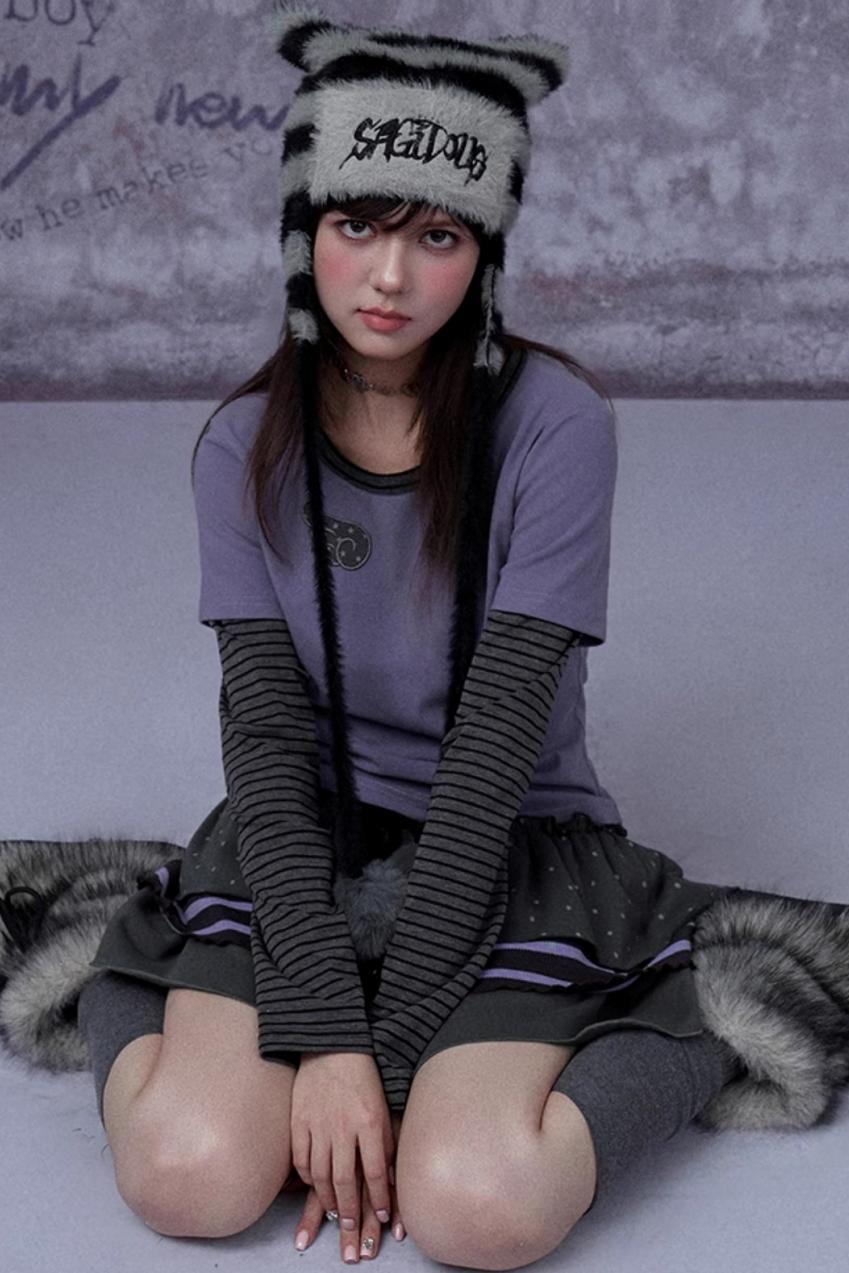 Faux Mink Cat Ear Hat