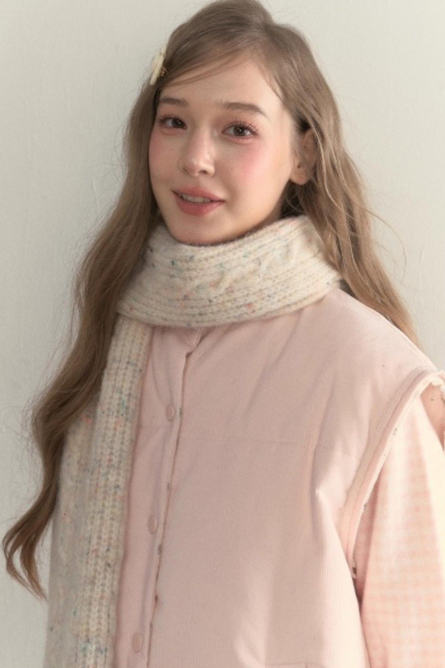 Vintage Wool Dot Scarf