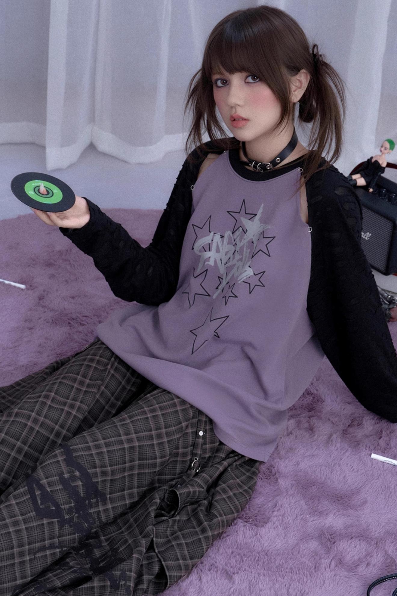 Fighting Spirit Brown Plaid Print Skirt