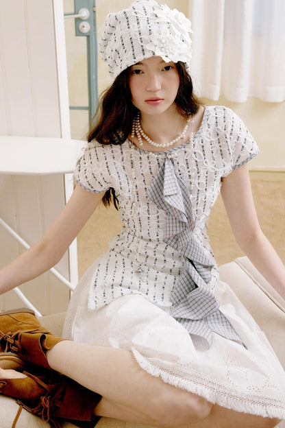 Ruffle Asymmetrical Skirt Set-Up