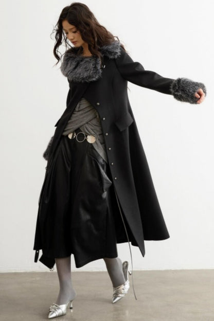 Retro Pleated Faux Leather Pants