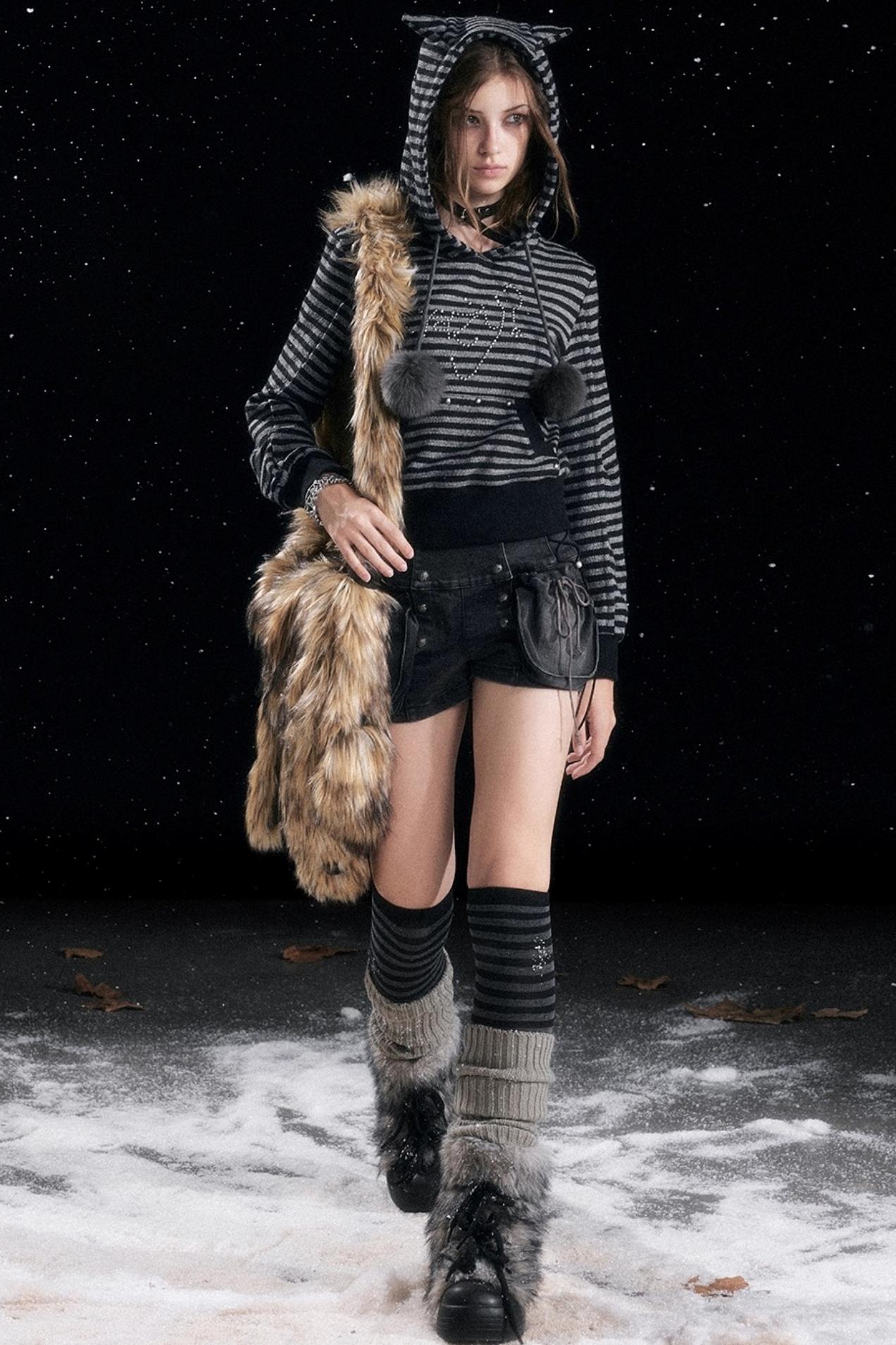 Punk Rivet Hooded Sweatshirt