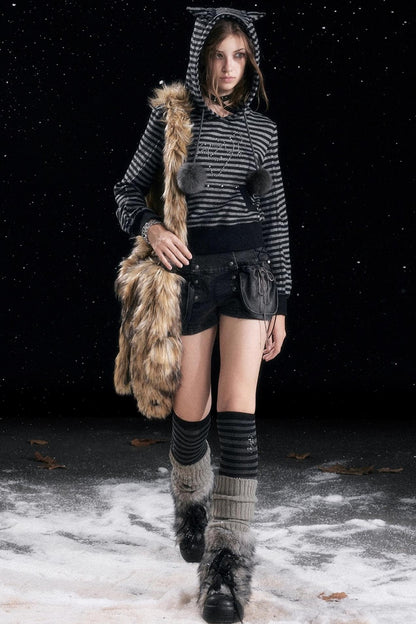 Punk Rivet Hooded Sweatshirt