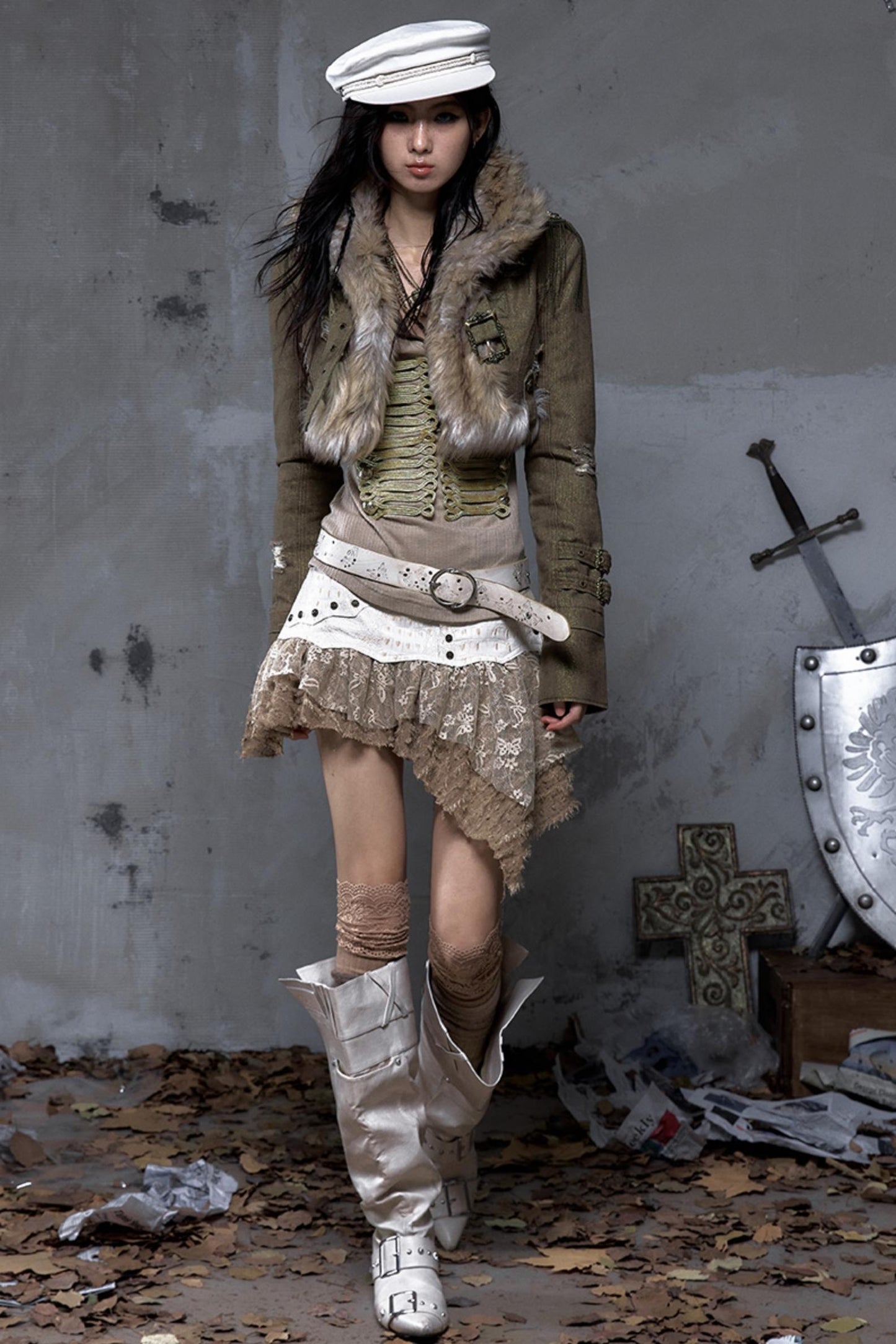 Dreamy Wanderer Leather Skirt