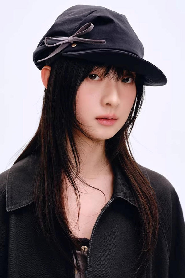 Irregular Pleats Newsboy Cap