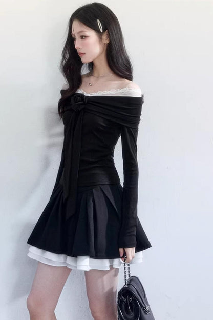 Nocturne Lace Off-Shoulder Top