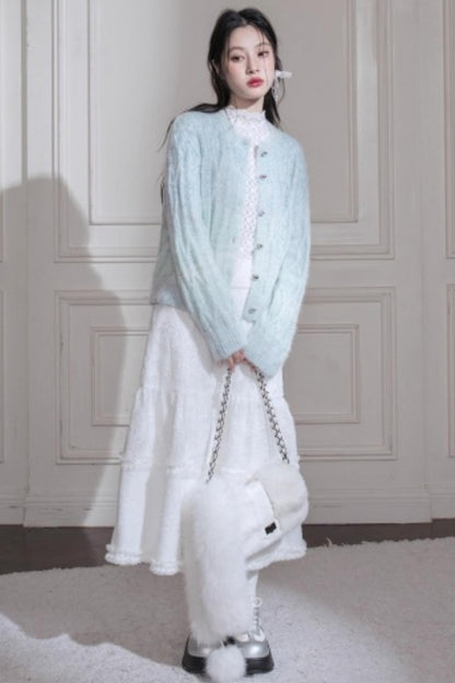 Gradient Alpaca Wool Cardigan