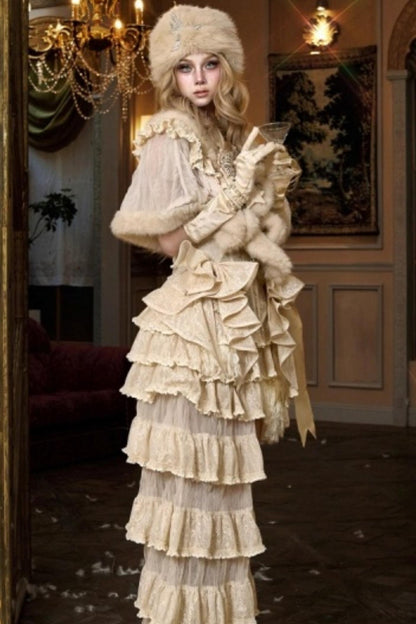 Lace Cake Irregular Multi-Layer Skirt