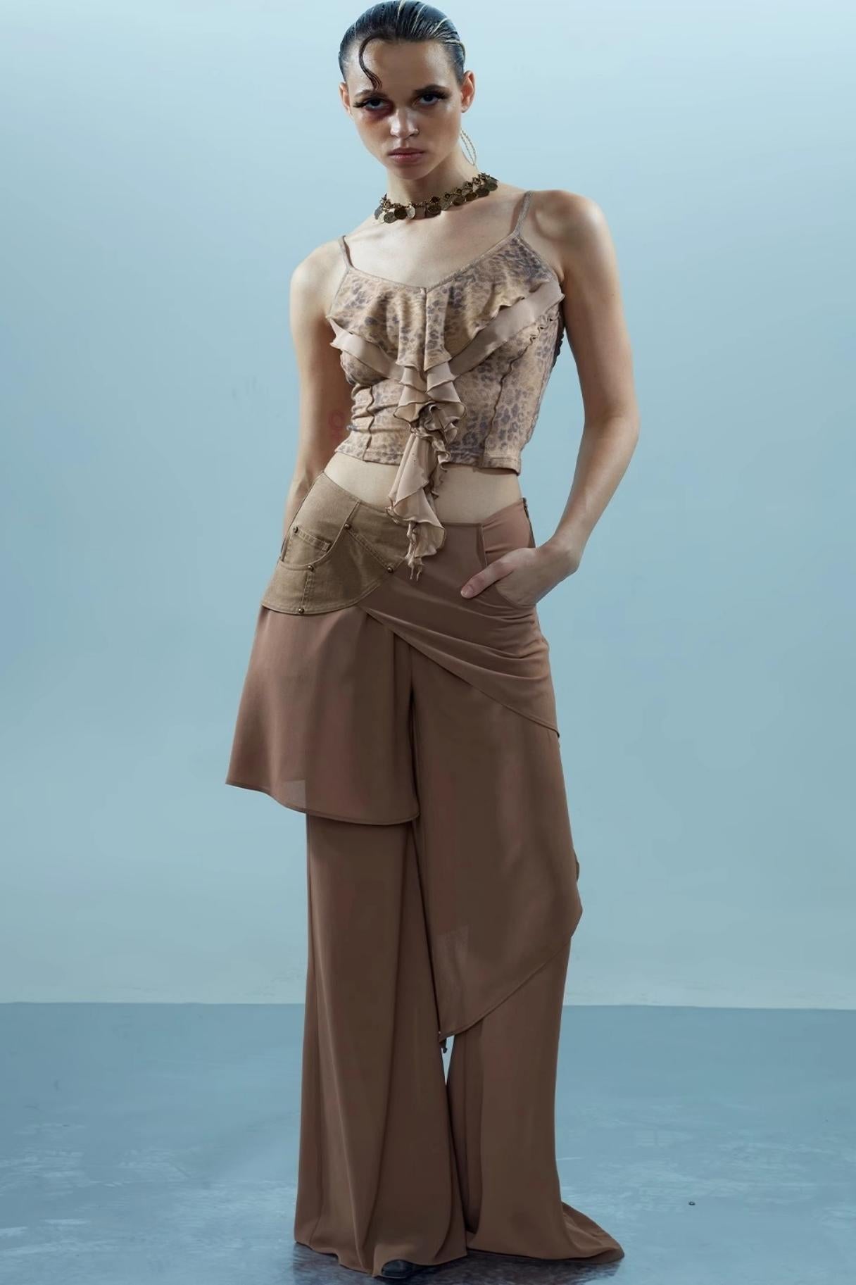 Ruffle Snake Camisole