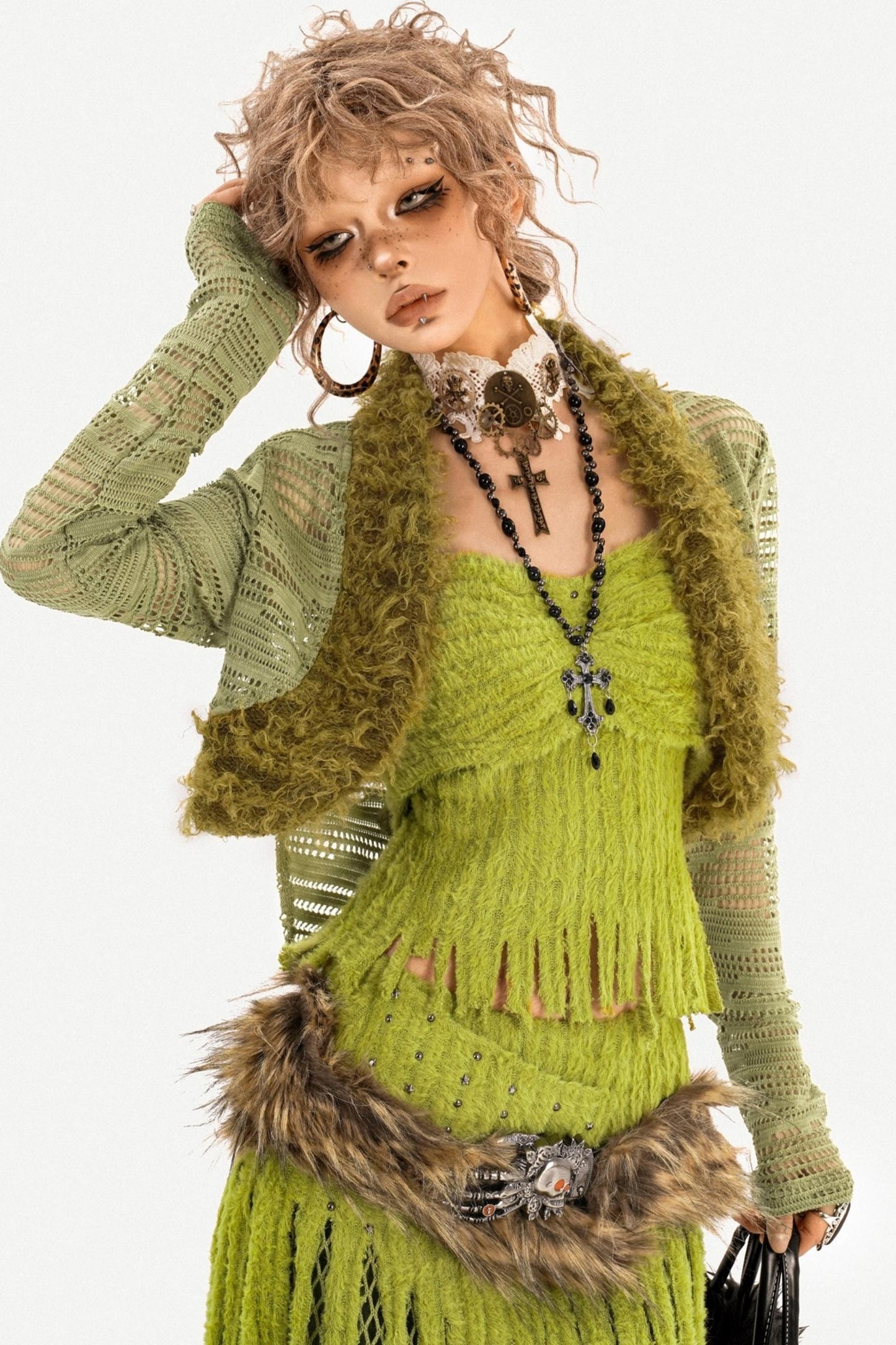 Ultra-Avant-Garde Frayed Cardigan