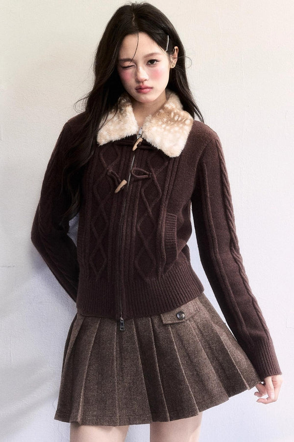 Little Deer Cable Knit Sweater