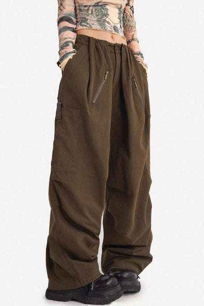 Loose Multi-Pocket Casual Pants