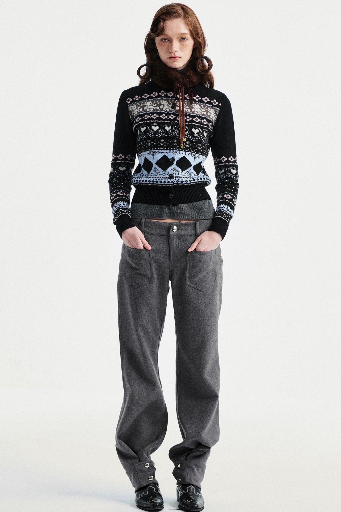 Two-Tone Wool Sweater