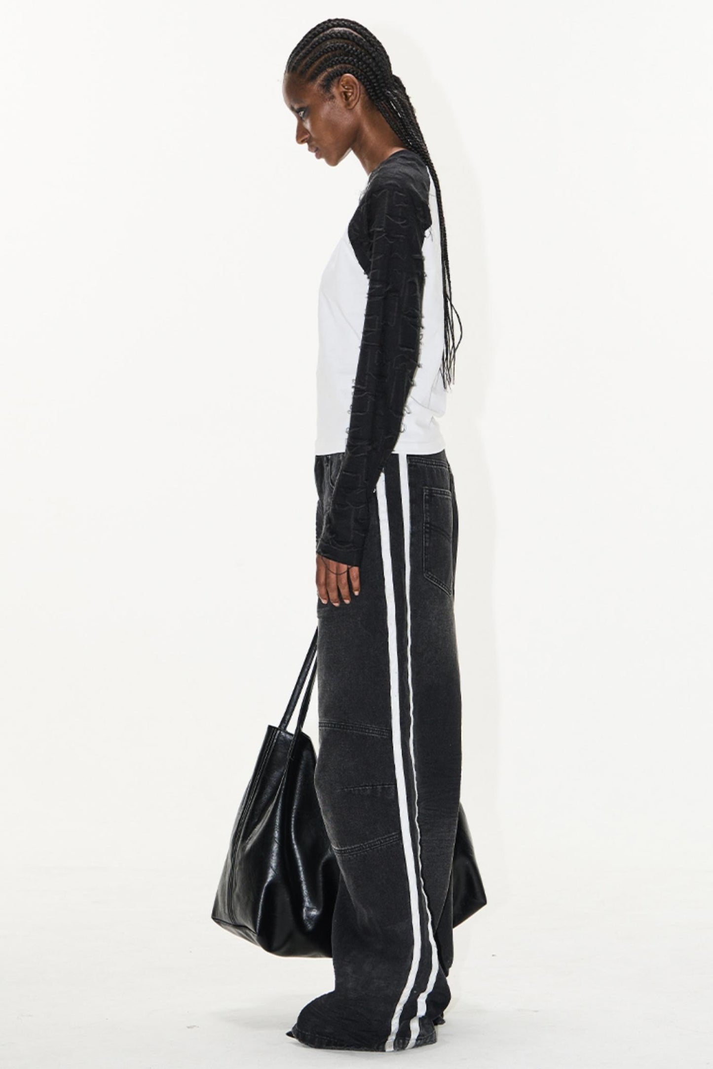 Relaxed Color-Block Jeans