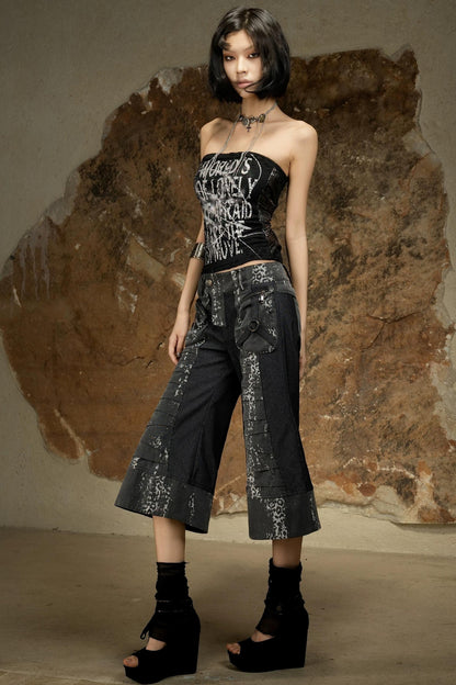 Punk Dark Flared Pants