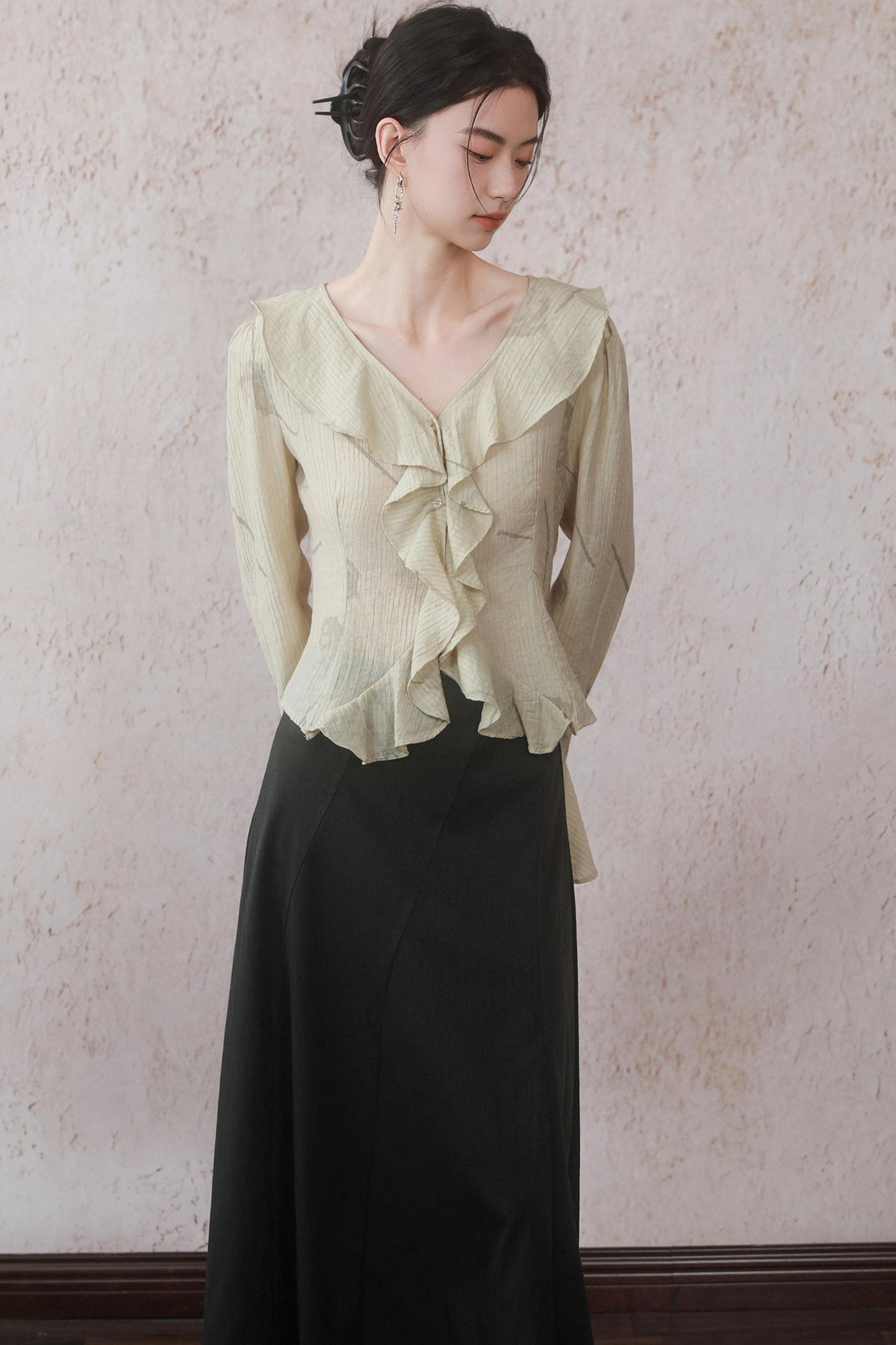 Malt Yellow Ruffle Top