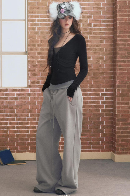 Simple Gray Fleece Sweatpants