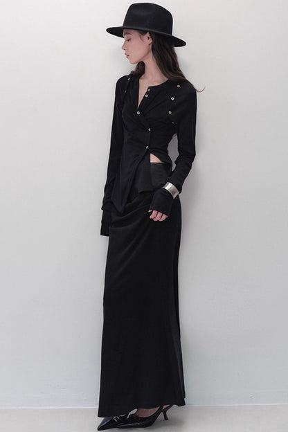 Detachable Round Neck Knitted Cardigan