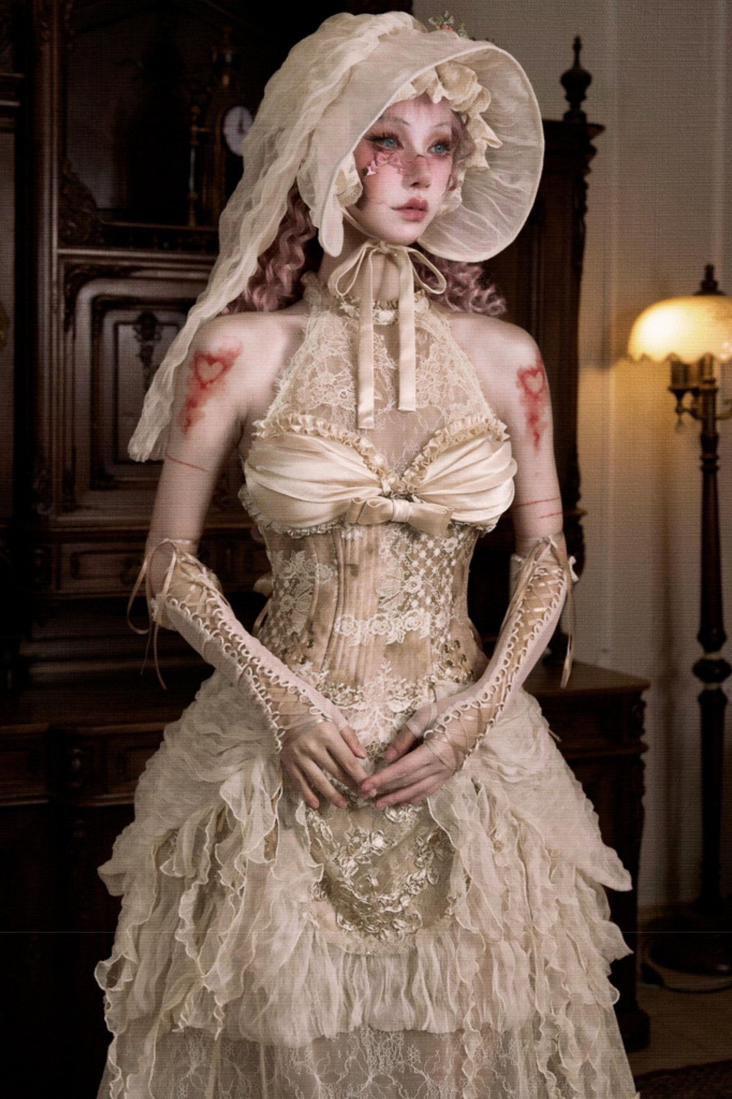 Elegant Herringbone Corset Slim Tunic Top Set