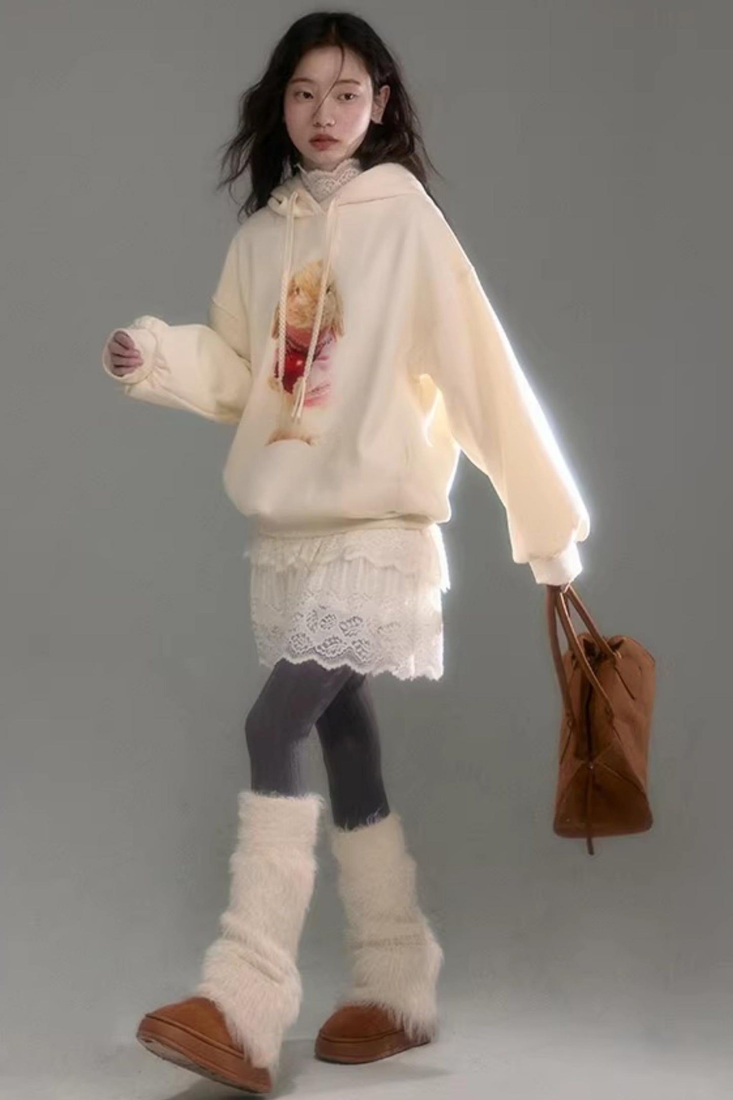 Apple Rabbit 후드 티셔츠