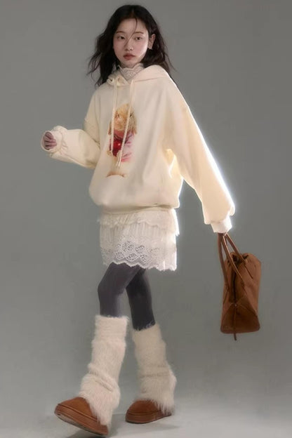 Apple Rabbit 후드 티셔츠