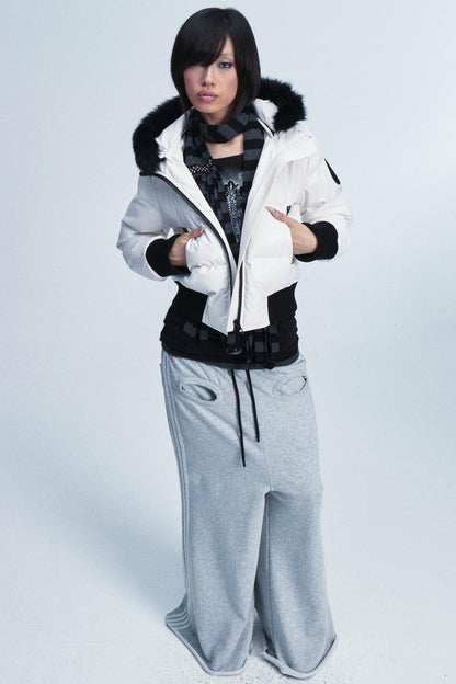 Detachable Hood Leather Jacket