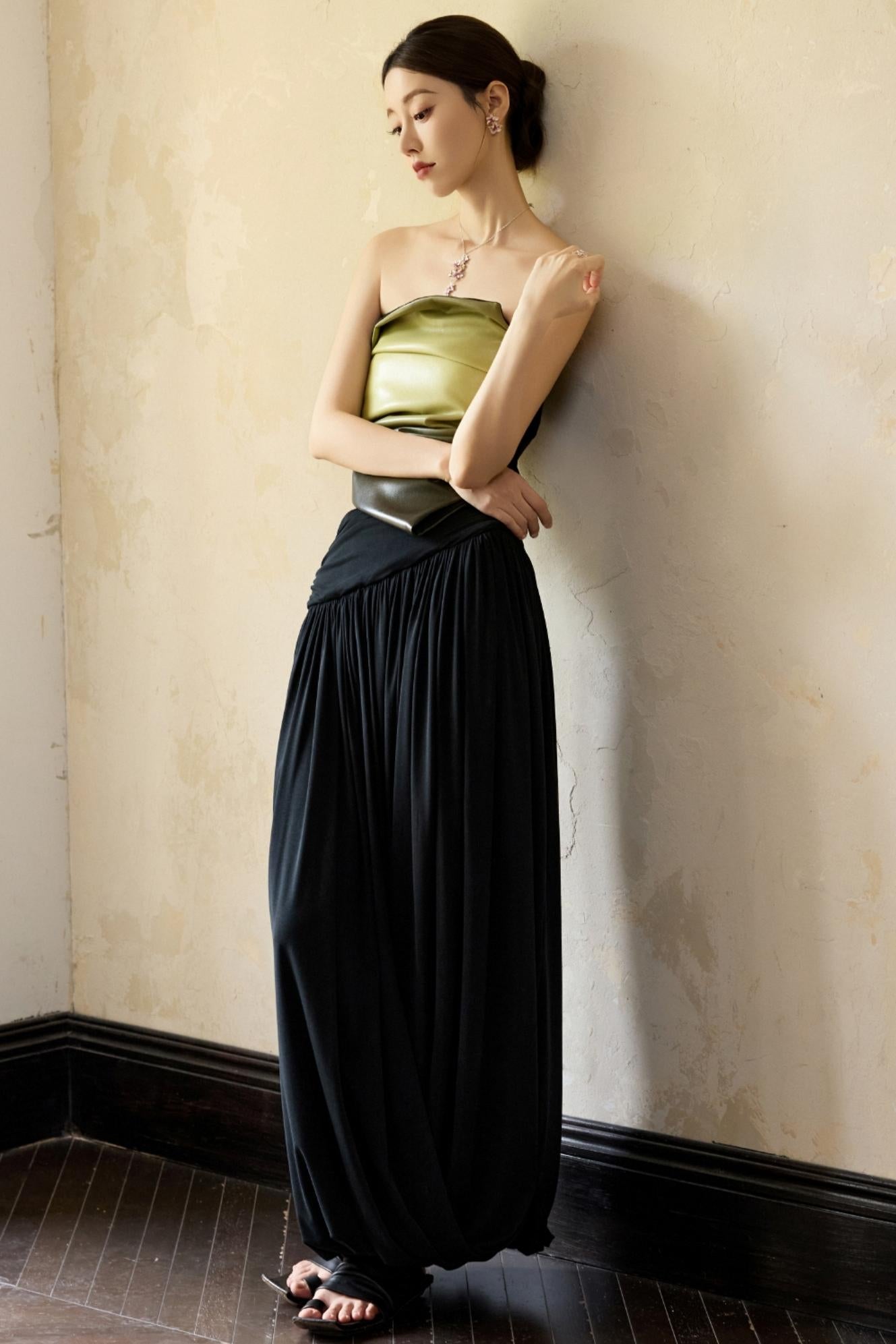 Moonlit Black Knit Skirt