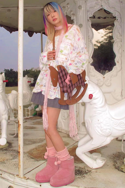 Chinese Blessing Rhinestone Cardigan