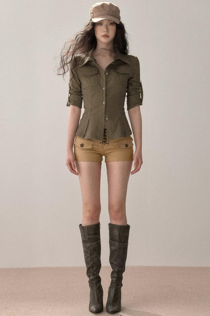 Lace-Up Summer Shorts