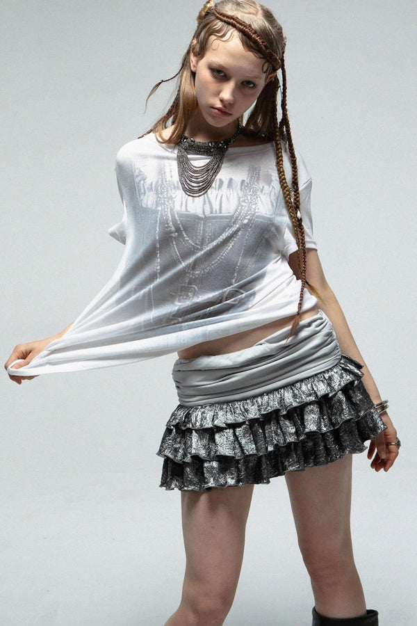 Romance Satin Layered Skirt