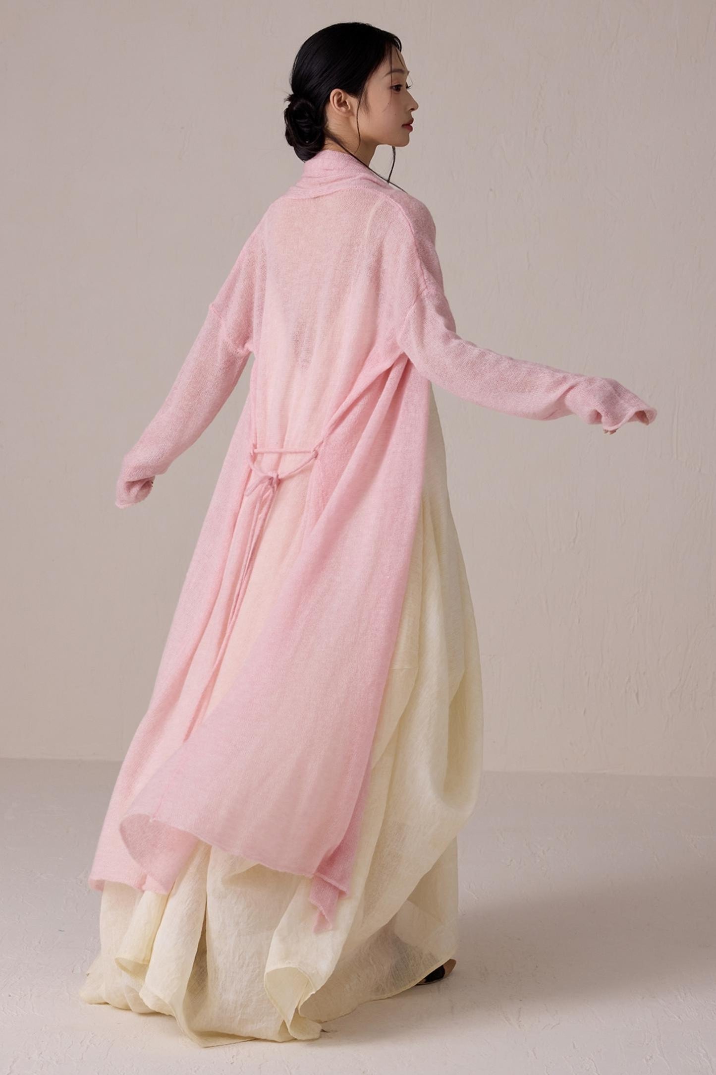 Pink Mohair Cardigan