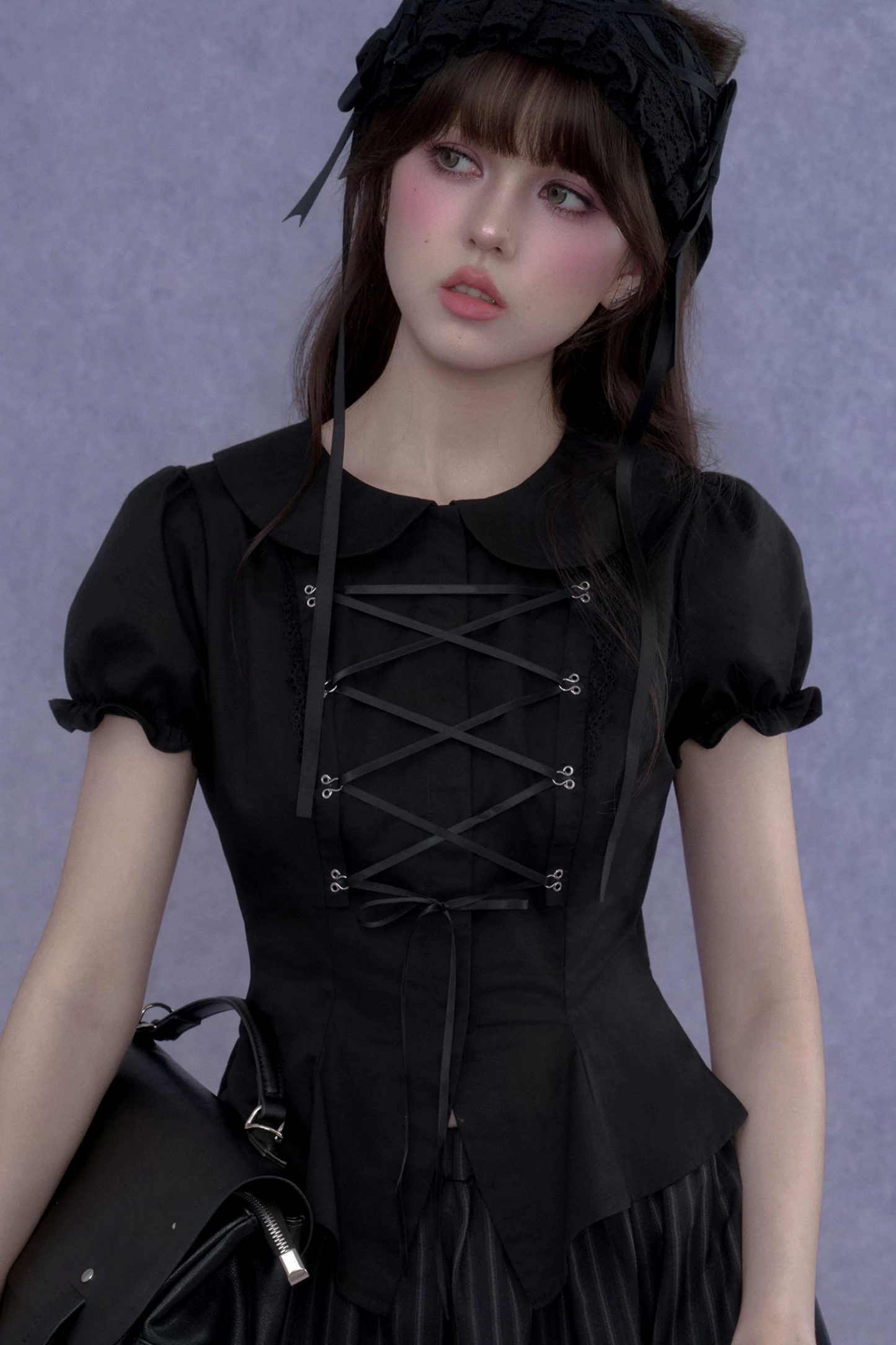 Dark Princess Puff Sleeve Blouse Set-Up