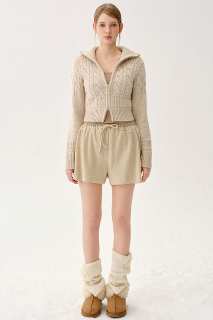 Corduroy Elastic Knit Pants